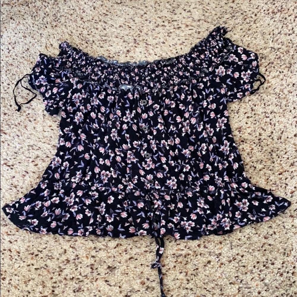 Aeropostale off the shoulder crop top
